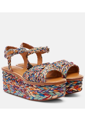 Clergerie Arty raffia platform sandals