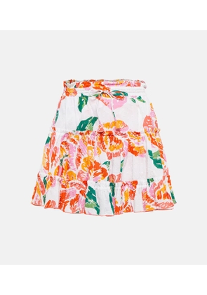 Poupette St Barth Clara printed cotton miniskirt