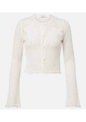 Erdem Embroidered cotton cardigan