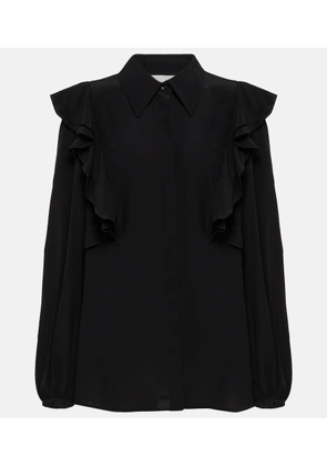 Chloe Ruffle-trimmed silk shirt