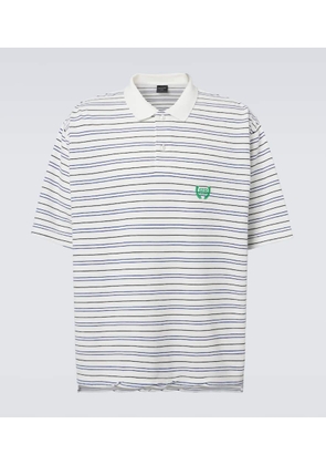 Balenciaga BB Laurel striped cotton pique polo shirt