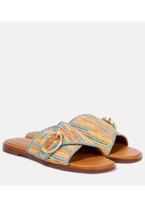 Clergerie Irme raffia slides