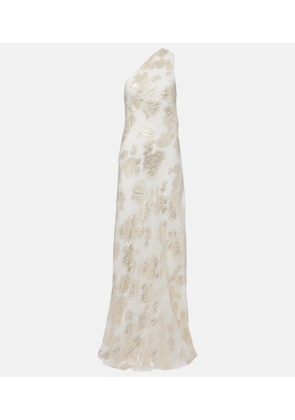 Alexandra Miro Ava silk-blend lame maxi dress