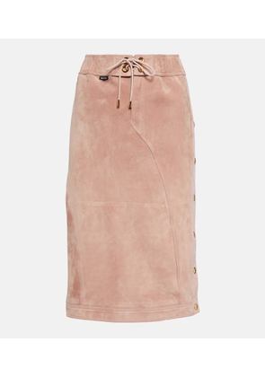 Tom Ford Plonge leather midi skirt