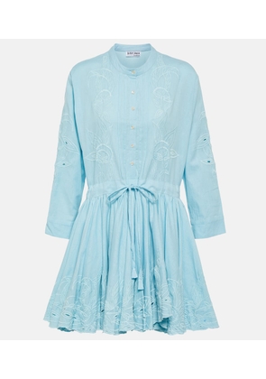 Juliet Dunn Embroidered cotton minidress