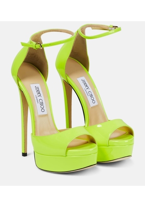 Jimmy Choo Max 150 patent leather platform sandals