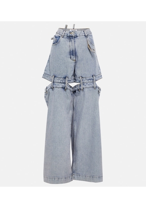 The Attico Low-rise wide-leg jeans