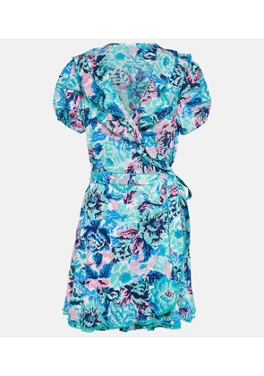 Poupette St Barth Aude printed wrap minidress