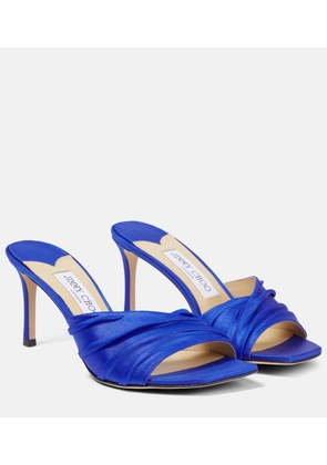 Jimmy Choo Basil 75 jersey and leather mules