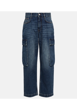 Stella McCartney High-rise cropped cargo jeans