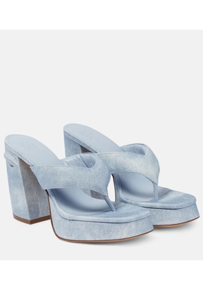 Gia Borghini Gia 17 Uni denim platform thong sandals