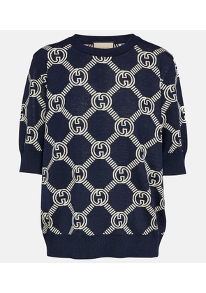 Gucci GG jacquard knitted top