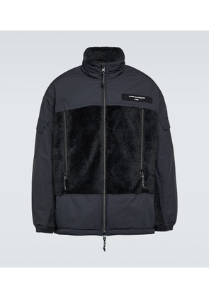 Comme des Garcons Homme Paneled faux shearling jacket