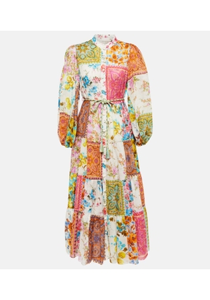 Zimmermann Halcyon patchwork cotton midi dress