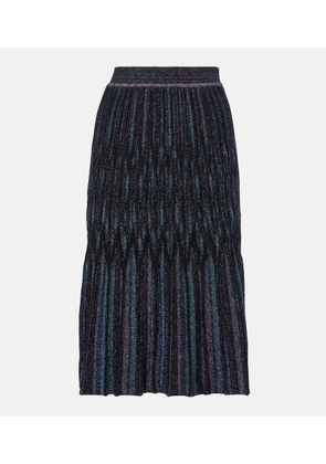 Missoni Pleated lame midi skirt