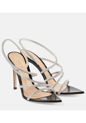 Gianvito Rossi Crystal Ettie leather sandals