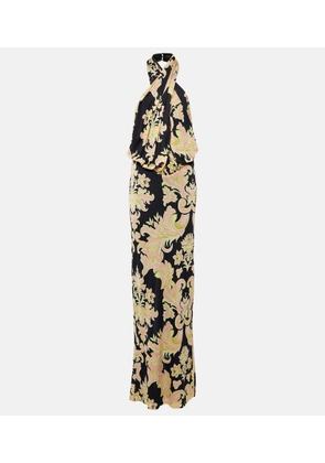 Etro Halterneck printed maxi dress