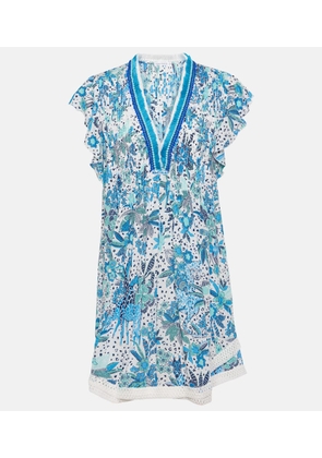 Poupette St Barth Sasha floral ruffled minidress