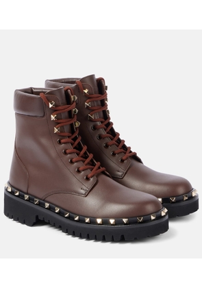 Valentino Garavani Rockstud leather combat boots