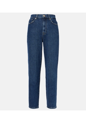 7 For All Mankind High-rise cropped straight jeans