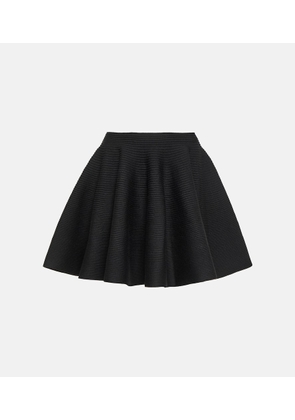 Alaia Ribbed-knit wool-blend miniskirt