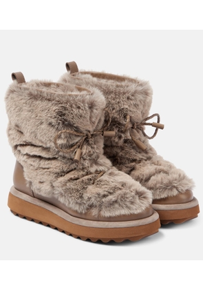 Clergerie Zeva leather-trimmed boots