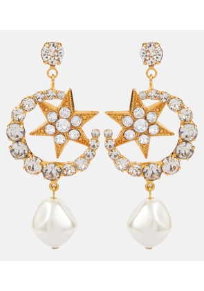 Jennifer Behr Kepler embellished gold-plated drop earrings