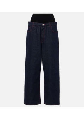 Alaia Low-rise wide-leg jeans