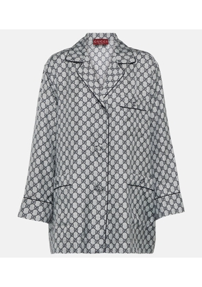 Gucci GG silk twill shirt