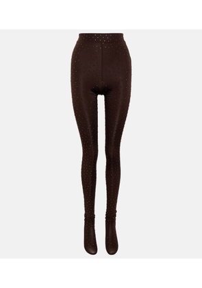 Alex Perry Rane embellished jersey tights
