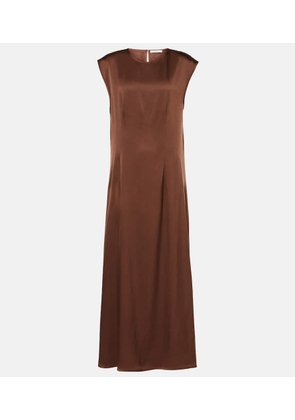Asceno Rose silk satin maxi dress