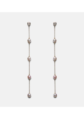 Mateo 14kt gold earrings with diamonds and pearls