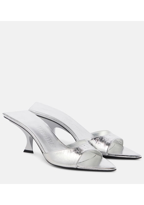 The Attico Bes 65 metallic leather mules