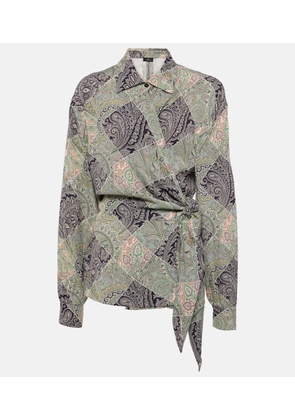 Etro Printed wrap top