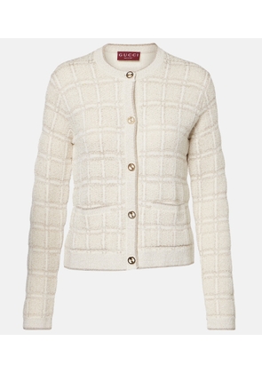 Gucci Checked lame wool-blend jacquard blazer