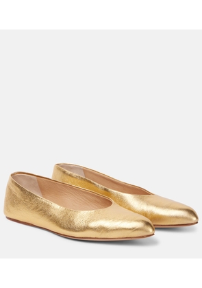Gabriela Hearst Andre metallic leather ballet flats