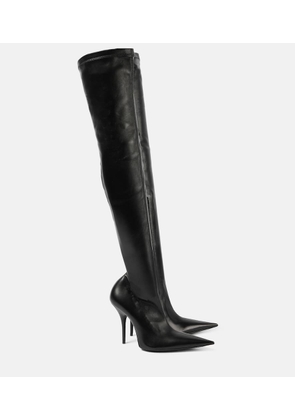 Balenciaga Avenue leather over-the-knee boots