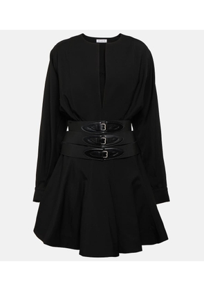 Alaia Belted wool minidress