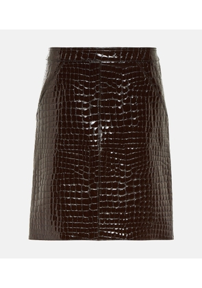 Tom Ford Croc-effect leather miniskirt