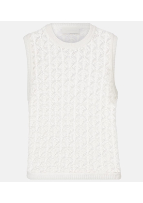 Zimmermann Wylie Crop crochet cotton tank top