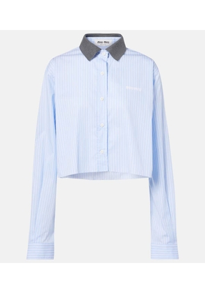 Miu Miu Cropped cotton shirt