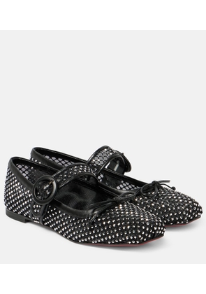 Christian Louboutin Mamastrapitina embellished mesh ballet flats