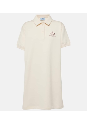 Prada Logo cotton fleece polo dress