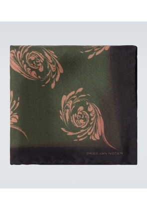 Dries Van Noten Printed silk pocket square