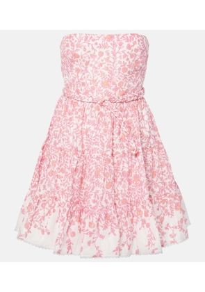 Poupette St Barth Christine floral cotton-blend minidress