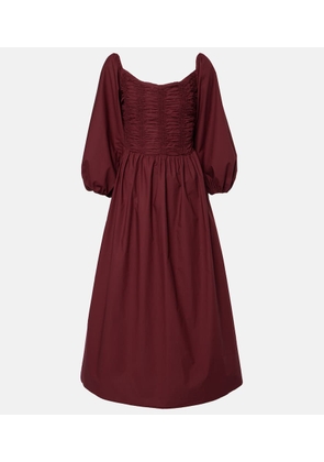 Faithfull Alma gathered cotton maxi dress