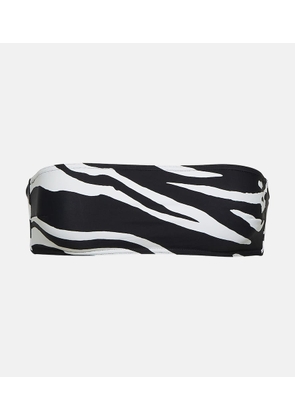 Stella McCartney Zebra-print bandeau bikini top