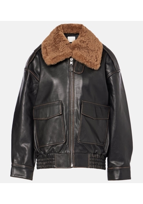 Citizens of Humanity Santiago shearling-trimmed leather jacket