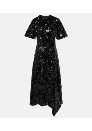 Ganni Sequined velvet maxi dress