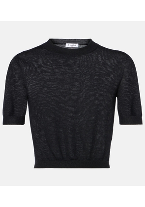 Alaia Cropped cashmere top